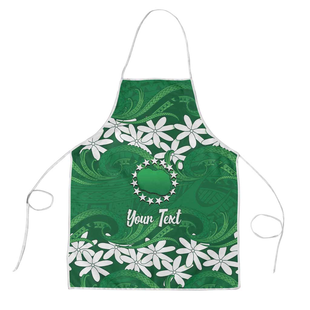Personalised Cook Islands Rarotonga Apron Tiare Maori Polynesian Waves Tattoo