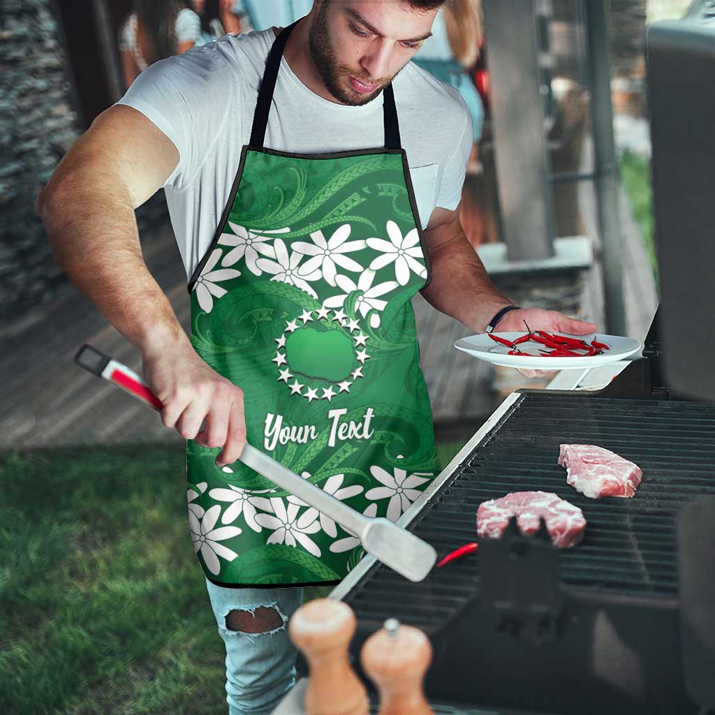 Personalised Cook Islands Rarotonga Apron Tiare Maori Polynesian Waves Tattoo LT14 - Polynesian Pride