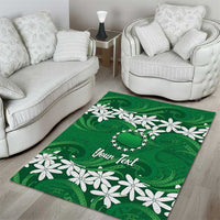 Personalised Cook Islands Rarotonga Area Rug Tiare Maori Polynesian Waves Tattoo LT14 - Polynesian Pride