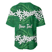 Personalised Cook Islands Rarotonga Baseball Jersey Tiare Maori Polynesian Waves Tattoo