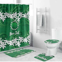 Personalised Cook Islands Rarotonga Bathroom Set Tiare Maori Polynesian Waves Tattoo