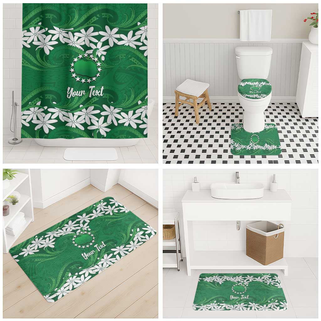 Personalised Cook Islands Rarotonga Bathroom Set Tiare Maori Polynesian Waves Tattoo