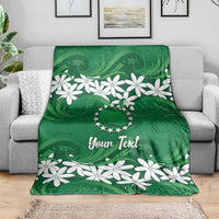 Personalised Cook Islands Rarotonga Blanket Tiare Maori Polynesian Waves Tattoo LT14 - Polynesian Pride