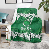 Personalised Cook Islands Rarotonga Blanket Tiare Maori Polynesian Waves Tattoo LT14 - Polynesian Pride