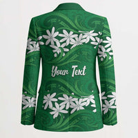 Personalised Cook Islands Rarotonga Blazer Tiare Maori Polynesian Waves Tattoo LT14 - Polynesian Pride