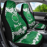 Personalised Cook Islands Rarotonga Car Seat Cover Tiare Maori Polynesian Waves Tattoo LT14 - Polynesian Pride