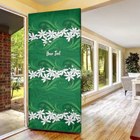 Personalised Cook Islands Rarotonga Door Cover Tiare Maori Polynesian Waves Tattoo LT14 - Polynesian Pride