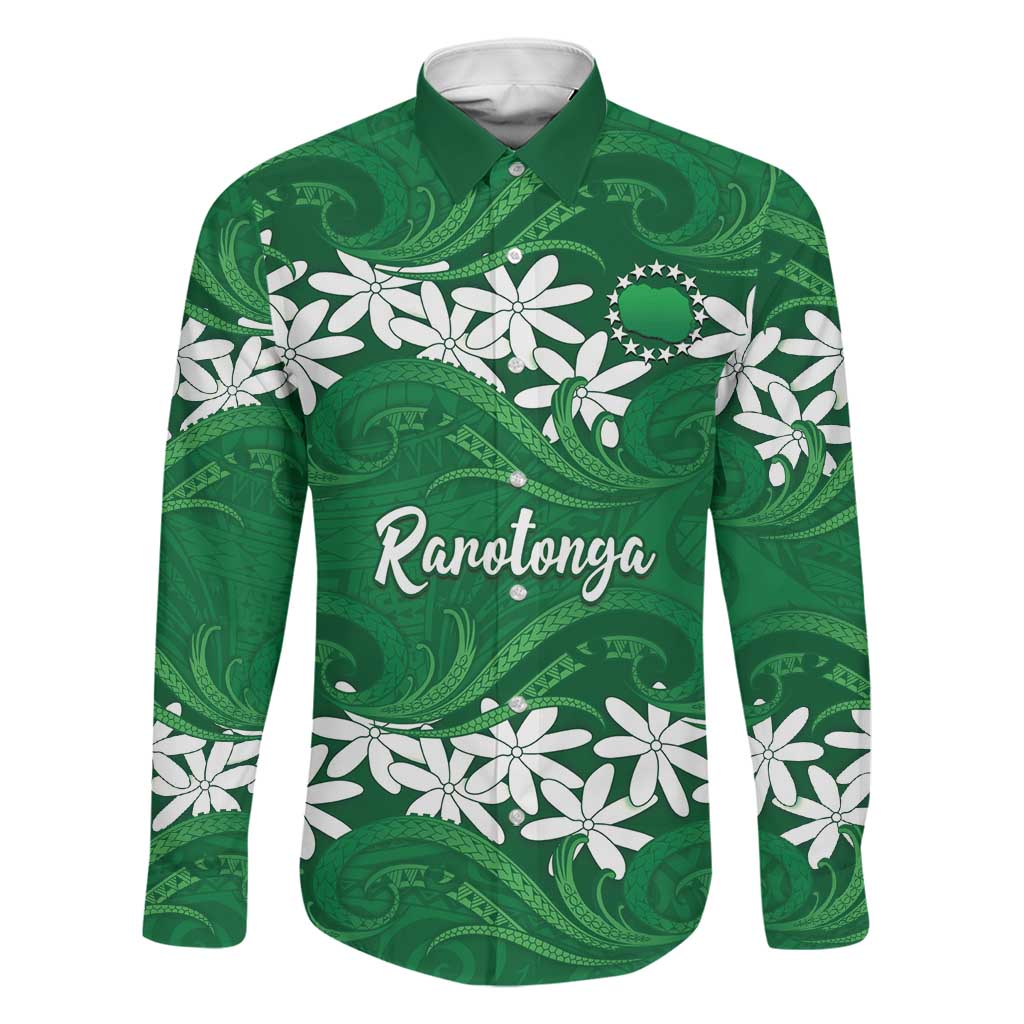 Personalised Cook Islands Rarotonga Family Matching Short Sleeve Bodycon Dress and Hawaiian Shirt Tiare Maori Polynesian Waves Tattoo
