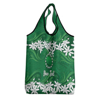Personalised Cook Islands Rarotonga Grocery Bag Tiare Maori Polynesian Waves Tattoo LT14 - Polynesian Pride