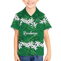 Personalised Cook Islands Rarotonga Hawaiian Shirt Tiare Maori Polynesian Waves Tattoo LT14 - Polynesian Pride