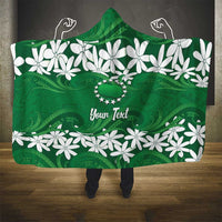 Personalised Cook Islands Rarotonga Hooded Blanket Tiare Maori Polynesian Waves Tattoo LT14 - Polynesian Pride
