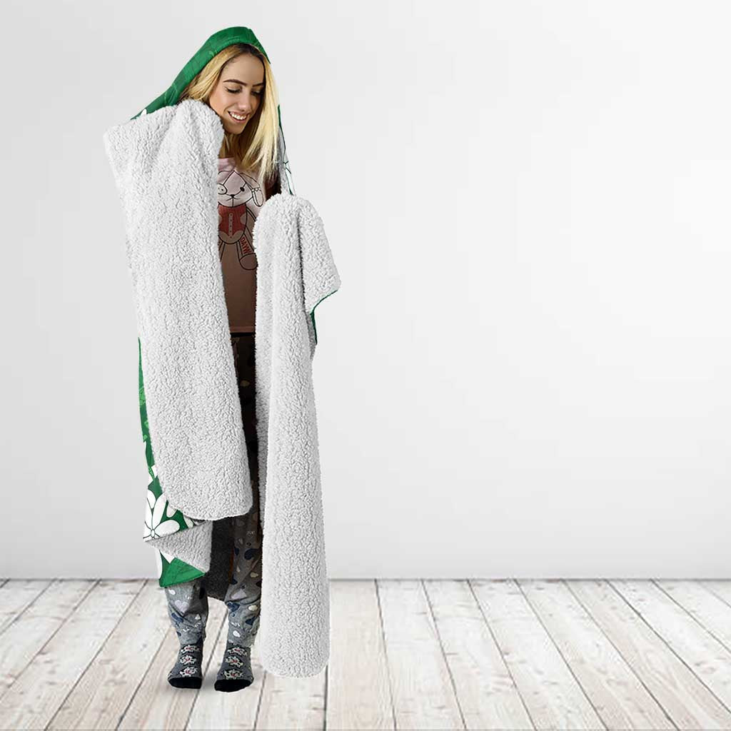 Personalised Cook Islands Rarotonga Hooded Blanket Tiare Maori Polynesian Waves Tattoo LT14 - Polynesian Pride