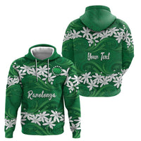 Personalised Cook Islands Rarotonga Hoodie Tiare Maori Polynesian Waves Tattoo LT14 - Polynesian Pride