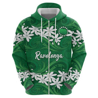 Personalised Cook Islands Rarotonga Hoodie Tiare Maori Polynesian Waves Tattoo LT14 - Polynesian Pride