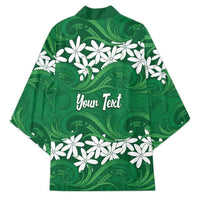 Personalised Cook Islands Rarotonga Kimono Tiare Maori Polynesian Waves Tattoo