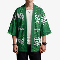 Personalised Cook Islands Rarotonga Kimono Tiare Maori Polynesian Waves Tattoo