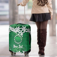 Personalised Cook Islands Rarotonga Luggage Cover Tiare Maori Polynesian Waves Tattoo LT14 - Polynesian Pride
