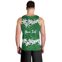 Personalised Cook Islands Rarotonga Men Tank Top Tiare Maori Polynesian Waves Tattoo LT14 - Polynesian Pride