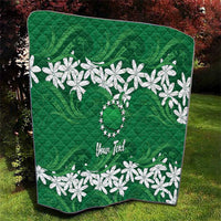 Personalised Cook Islands Rarotonga Quilt Tiare Maori Polynesian Waves Tattoo LT14 - Polynesian Pride