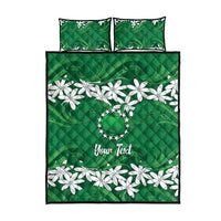 Personalised Cook Islands Rarotonga Quilt Bed Set Tiare Maori Polynesian Waves Tattoo LT14 - Polynesian Pride