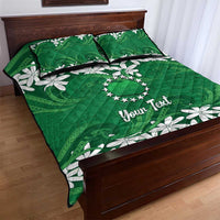 Personalised Cook Islands Rarotonga Quilt Bed Set Tiare Maori Polynesian Waves Tattoo LT14 - Polynesian Pride