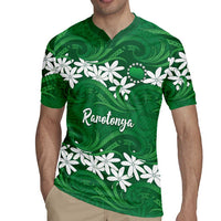 Personalised Cook Islands Rarotonga Rugby Jersey Tiare Maori Polynesian Waves Tattoo LT14 - Polynesian Pride