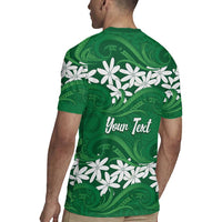 Personalised Cook Islands Rarotonga Rugby Jersey Tiare Maori Polynesian Waves Tattoo LT14 - Polynesian Pride