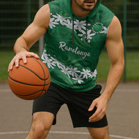 Personalised Cook Islands Rarotonga Sleeveless Hoodie Tiare Maori Polynesian Waves Tattoo LT14 - Polynesian Pride