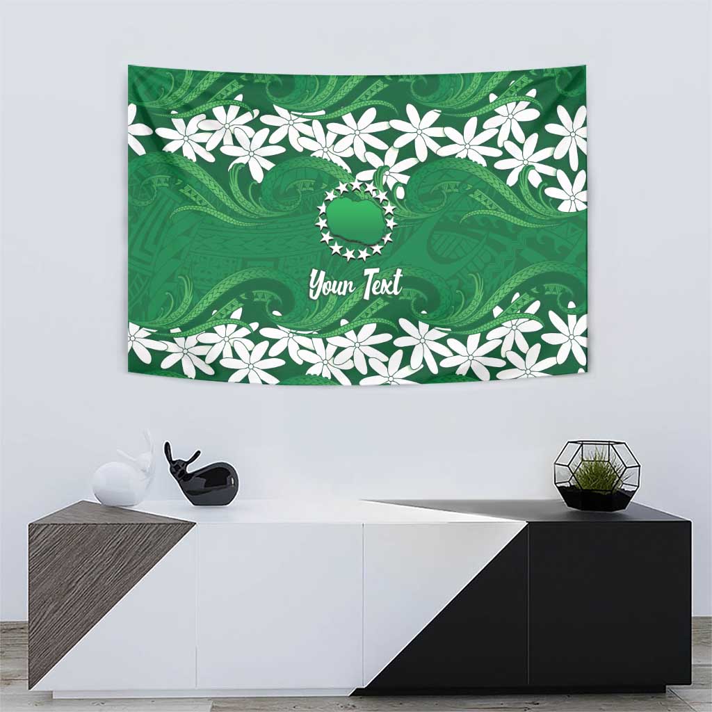 Personalised Cook Islands Rarotonga Tapestry Tiare Maori Polynesian Waves Tattoo LT14 - Polynesian Pride