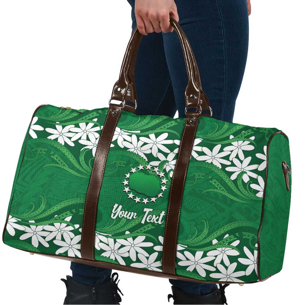 Personalised Cook Islands Rarotonga Travel Bag Tiare Maori Polynesian Waves Tattoo LT14 - Polynesian Pride