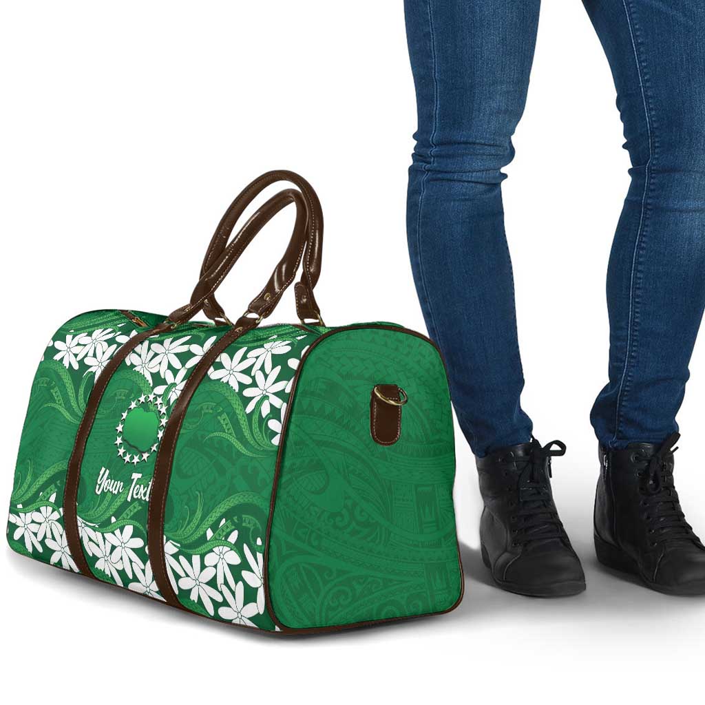 Personalised Cook Islands Rarotonga Travel Bag Tiare Maori Polynesian Waves Tattoo LT14 - Polynesian Pride