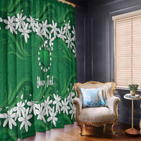 Personalised Cook Islands Rarotonga Window Curtain Tiare Maori Polynesian Waves Tattoo LT14 - Polynesian Pride