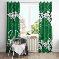 Personalised Cook Islands Rarotonga Window Curtain Tiare Maori Polynesian Waves Tattoo LT14 - Polynesian Pride