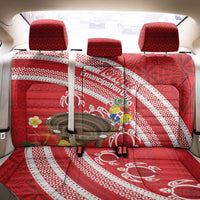Kingdom Of Tonga Emancipation Day Back Car Seat Cover Tongan Ngatu With Kumete Red