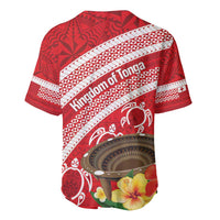 Kingdom Of Tonga Emancipation Day Baseball Jersey Tongan Ngatu With Kumete Red