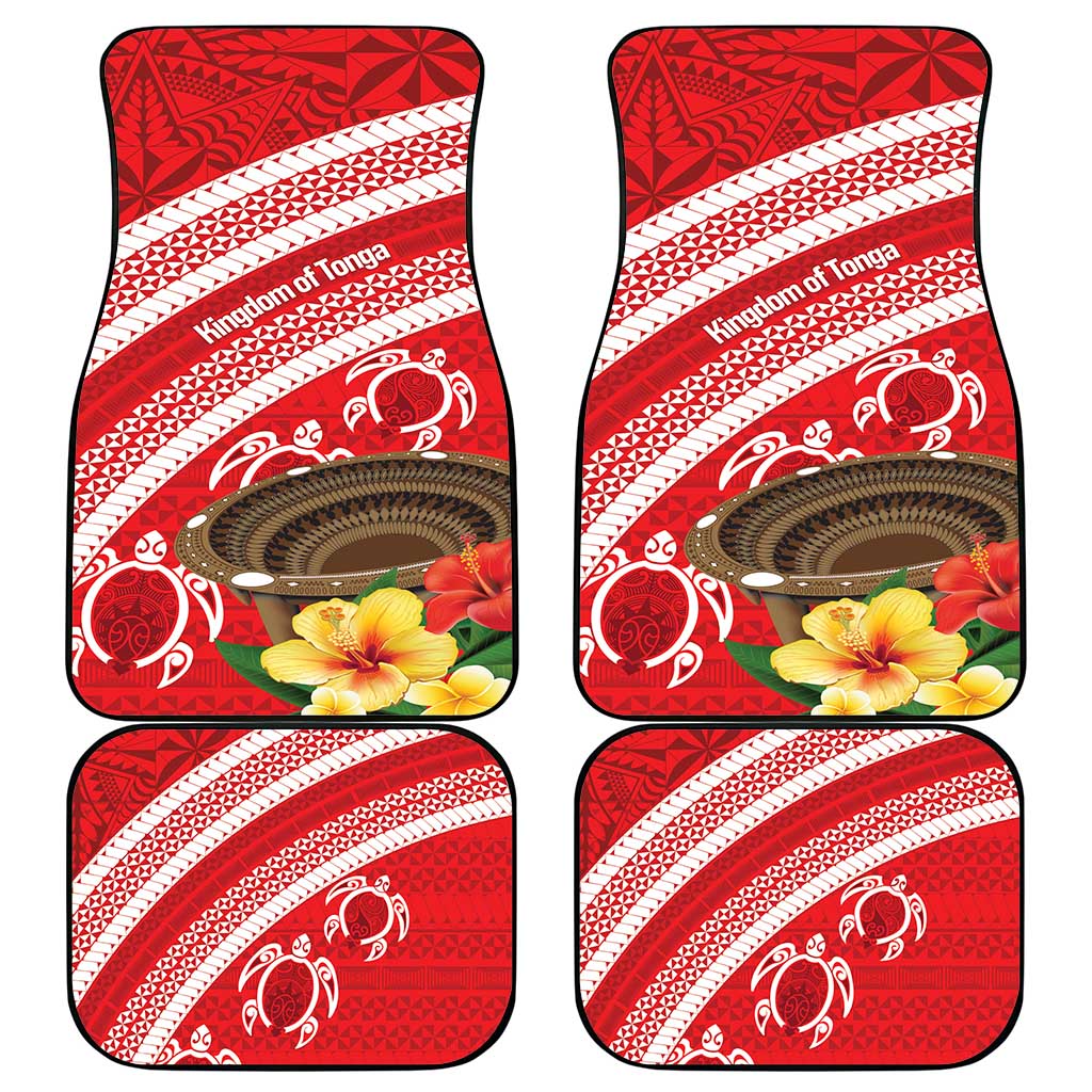 Kingdom Of Tonga Emancipation Day Car Mats Tongan Ngatu With Kumete Red LT14 - Polynesian Pride