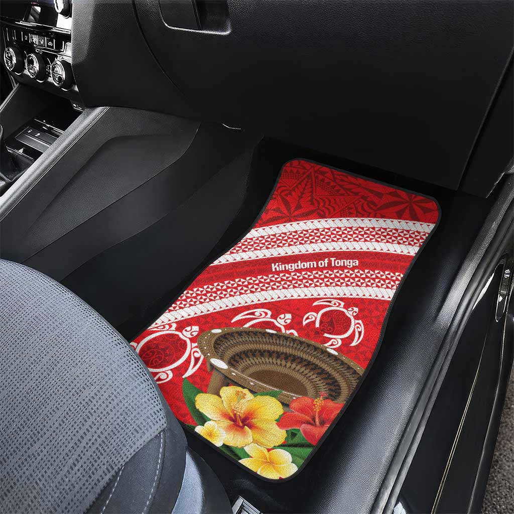 Kingdom Of Tonga Emancipation Day Car Mats Tongan Ngatu With Kumete Red LT14 - Polynesian Pride