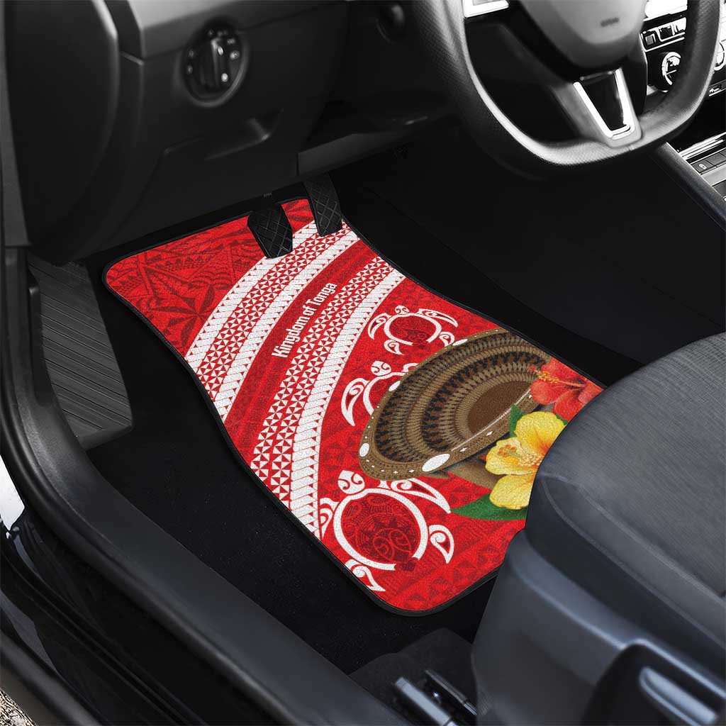 Kingdom Of Tonga Emancipation Day Car Mats Tongan Ngatu With Kumete Red LT14 - Polynesian Pride