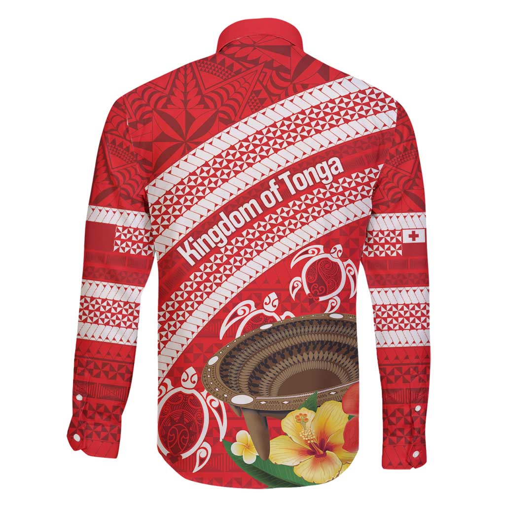 Kingdom Of Tonga Emancipation Day Family Matching Puletasi and Hawaiian Shirt Tongan Ngatu With Kumete Red