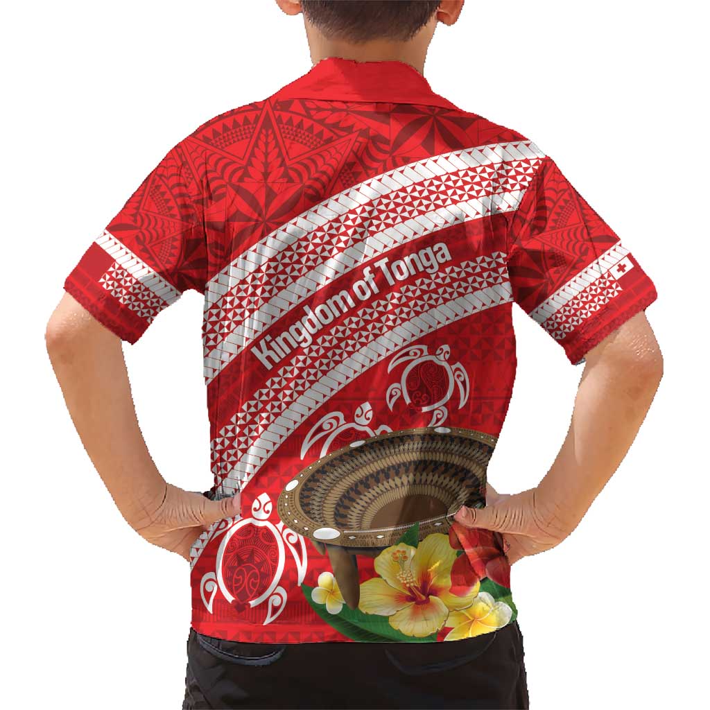 Kingdom Of Tonga Emancipation Day Hawaiian Shirt Tongan Ngatu With Kumete Red