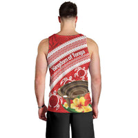Kingdom Of Tonga Emancipation Day Men Tank Top Tongan Ngatu With Kumete Red LT14 - Polynesian Pride
