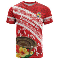 Kingdom Of Tonga Emancipation Day T Shirt Tongan Ngatu With Kumete Red