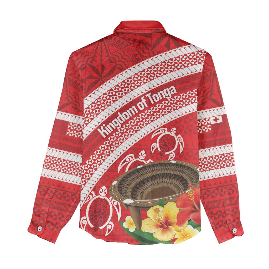 Kingdom Of Tonga Emancipation Day Women Casual Shirt Tongan Ngatu With Kumete Red
