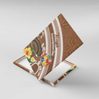 Kingdom Of Tonga Emancipation Day Canvas Wall Art Tongan Ngatu With Kumete Brown LT14 With Frame Brown - Polynesian Pride
