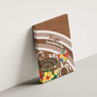 Kingdom Of Tonga Emancipation Day Canvas Wall Art Tongan Ngatu With Kumete Brown LT14 - Polynesian Pride