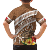 Kingdom Of Tonga Emancipation Day Hawaiian Shirt Tongan Ngatu With Kumete Brown LT14 - Polynesian Pride