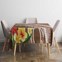 Kingdom Of Tonga Emancipation Day Tablecloth Tongan Ngatu With Kumete Brown LT14 - Polynesian Pride