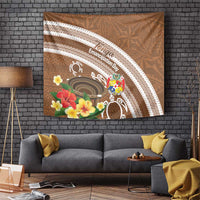 Kingdom Of Tonga Emancipation Day Tapestry Tongan Ngatu With Kumete Brown