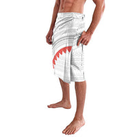 Tonga White Sunday Lavalava Heilala Flowers Tongan Ngatu Pattern