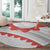 Tonga White Sunday Round Carpet Heilala Flowers Tongan Ngatu Pattern